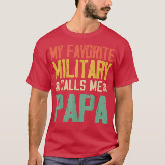 Mein Lieblingsmilitärisch nennt mich Papa Vintag V T-Shirt