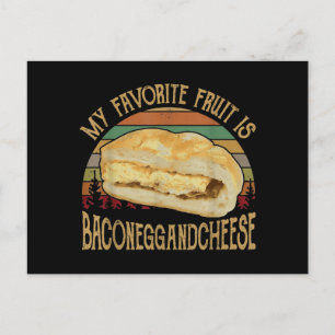 Mein Lieblingsobst Speck-Ei-und-Käse-Geschenk Feiertagspostkarte