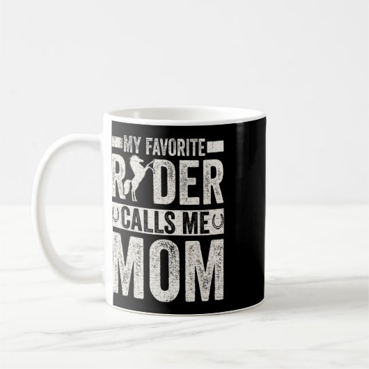 Mein Lieblingspferder nennt mich Mama Funny Horseb Kaffeetasse (Links)