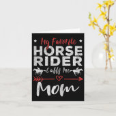 Mein Lieblingspferder nennt mich Mama Pferderücken Karte (Gelbe Blume)