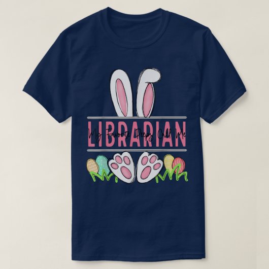 Mein Lieblingspieß "Librarian Happy Easter Da" T-Shirt (Design vorne)