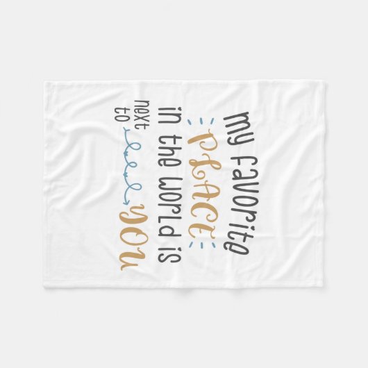 Mein Lieblingsplatz ist neben dir Fleecedecke (Vorderseite (Horizontal))