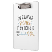 Mein Lieblingsplatz ist neben dir Klemmbrett (Links)