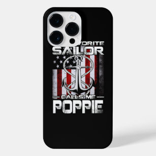 Mein Lieblingssailer nennt mich POPPIE US Flag iPhone 14 Pro Max Hülle