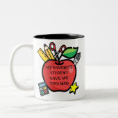 Mein Lieblingsschüler gab mir diese Tasse ein Gesc (Links)