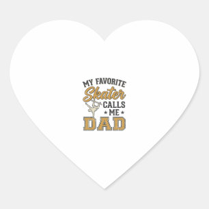 Mein Lieblingsskater nennt mich Dad Vintage-Shirt_ Herz-Aufkleber