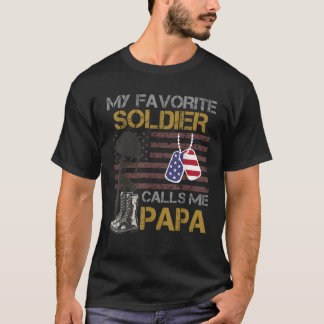 Mein Lieblingssoldat nennt Me Papa USA American Fl T-Shirt