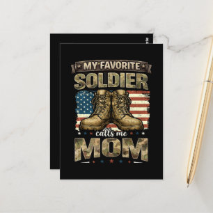 Mein Lieblingssoldat nennt mich Mama Postkarte