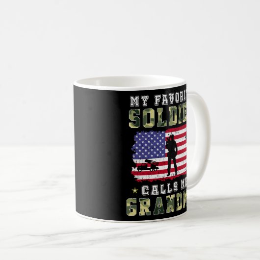 Mein Lieblingssoldat nennt mich Oma-Proud-Armee Gr Kaffeetasse (VorderseiteRechts)
