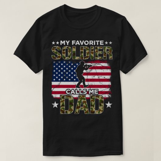 Mein Lieblingssoldat nennt mich Vater Proud Army V T-Shirt (Design vorne)