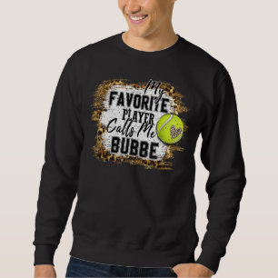 Mein Lieblingsspieler nennt mich Bubbe Tennis Moth Sweatshirt