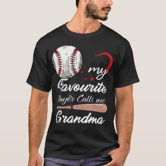Mein Lieblingsspieler nennt mich Oma Baseball Frau T-Shirt