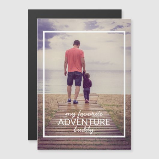 Mein Lieblingstag Buddy Foto Vatertag Magnetkarte (Vorne/Hinten)