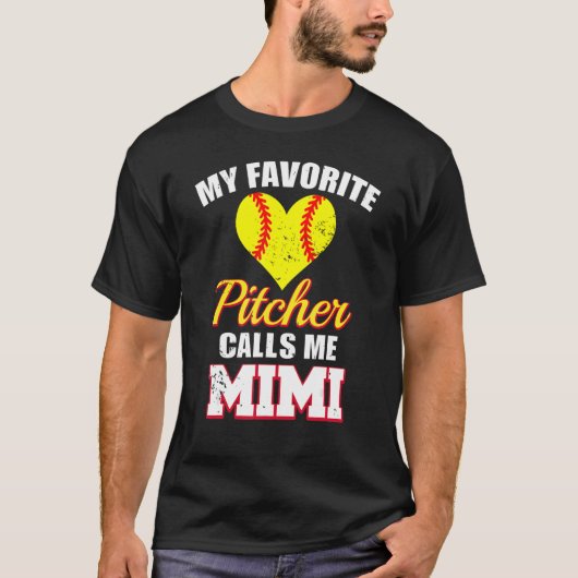 Mein Lieblingstitel nennt mich Mimi Pitcher Softba T-Shirt (Vorderseite)