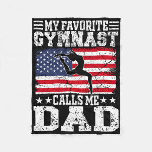 Mein Lieblingsturner nennt mich Dad USA-Flagge Vat Fleecedecke