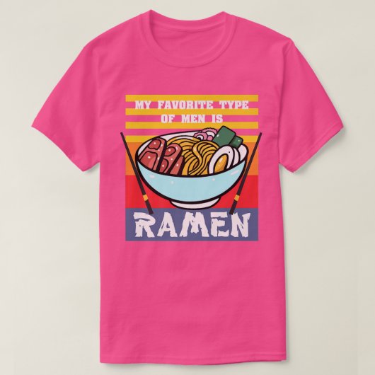 Mein Lieblingstyp ist Ramen, Retro Japanisch V T-Shirt (Design vorne)
