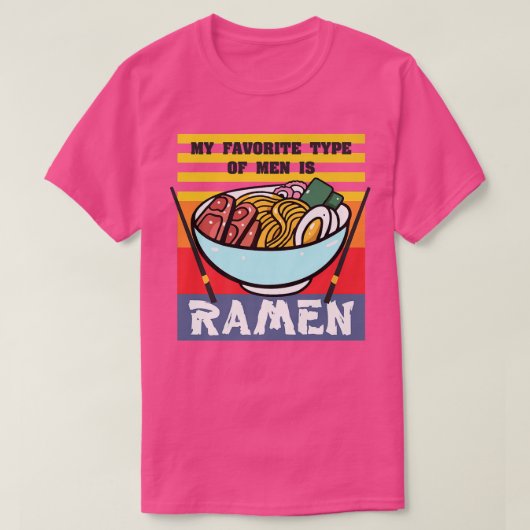 Mein Lieblingstyp ist Ramen, Retro Japanisch V T-Shirt (Design vorne)