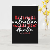 Mein Lieblingsvalentinstag nennt mich Tante Mutter Karte (Gelbe Blume)