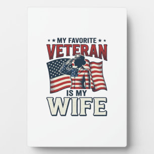 Mein Lieblingsveteran Ist Mein Frau Patriotisches  Fotoplatte