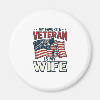 Mein Lieblingsveteran Ist Mein Frau Patriotisches  Magnet
