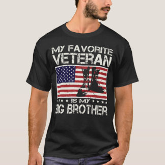 Mein Lieblingsveteran ist mein großer Bruder-Flag- T-Shirt