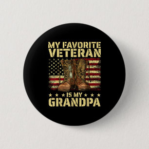 Mein Lieblingsveteran ist mein Opa Großvater Vete Button