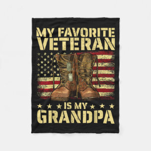 Mein Lieblingsveteran Ist Mein Opa Großvater Vete Fleecedecke