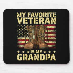 Mein Lieblingsveteran ist mein Opa Großvater Vete Mousepad
