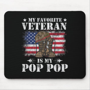 Mein Lieblingsveteran ist mein Pop Pop Proud Son D Mousepad