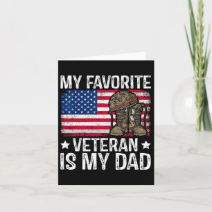 Mein Lieblingsveteran ist mein Vater Armee Militär Karte
