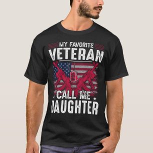 Mein Lieblingsveteran nennt mich DAUGHTER Veteran T-Shirt
