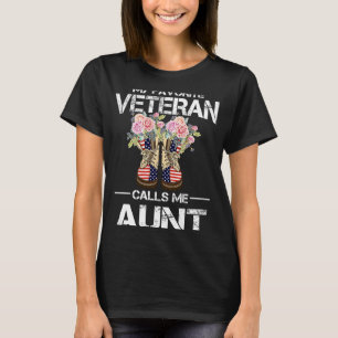 Mein Lieblingsveteran nennt mir Tante-Kampfstiefel T-Shirt