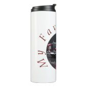 Mein Lieblingswagen. Ihr Foto im Kreis. Thermosbecher (Nach links gedreht)