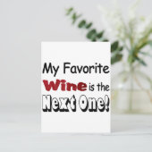 Mein Lieblingswein Postkarte (Stehend Vorderseite)