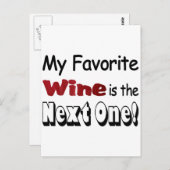 Mein Lieblingswein Postkarte (Vorne/Hinten)