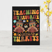 Mein liebster kleiner Truthahn-Erntedank Karte (Gelbe Blume)