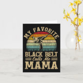 Mein liebster schwarzer Gürtel nennt mich Mama Mut Karte (Gelbe Blume)