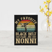 Mein liebster schwarzer Gürtel nennt mich Nonni Mu Karte (Gelbe Blume)