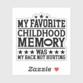 Mein liebstes Kindheitserinnerungen altern auf wun Aufkleber (Blatt)