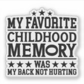 Mein liebstes Kindheitserinnerungen altern auf wun Aufkleber (Vorderseite)