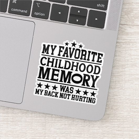 Mein liebstes Kindheitserinnerungen altern auf wun Aufkleber (Detail)