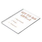 Mein Liste tun Notizblock (Linke Seite)