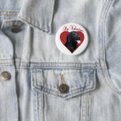 Mein locker beschichteter Retriever Valentine Button (Beispiel)