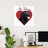 Mein locker beschichteter Retriever Valentine Poster (Heimbüro)