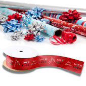 Mein Logo frohe Weihnachts-Business Holly Red Satinband