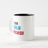 Mein Lola schaukelt T - Shirts und Geschenke Zweifarbige Tasse (Vorderseite Links)