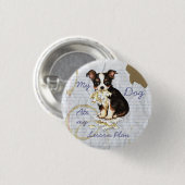 Mein Long Coat Chihuahua Ate meinen Lektionsplan Button (Vorne & Hinten)