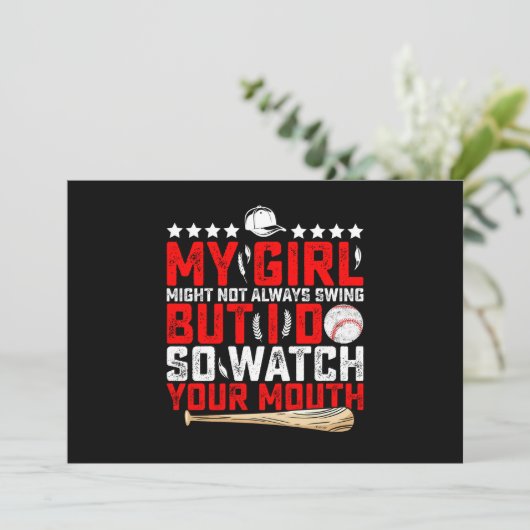 Mein Mädchen mag nicht immer schwingen, aber ich s Einladung (Stehend Vorderseite)