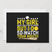 Mein Mädchen mag nicht immer schwingen, aber ich s Einladung (Vorderseite)