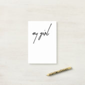 Mein Mädchen Post-it Klebezettel (Auf Schreibtisch)